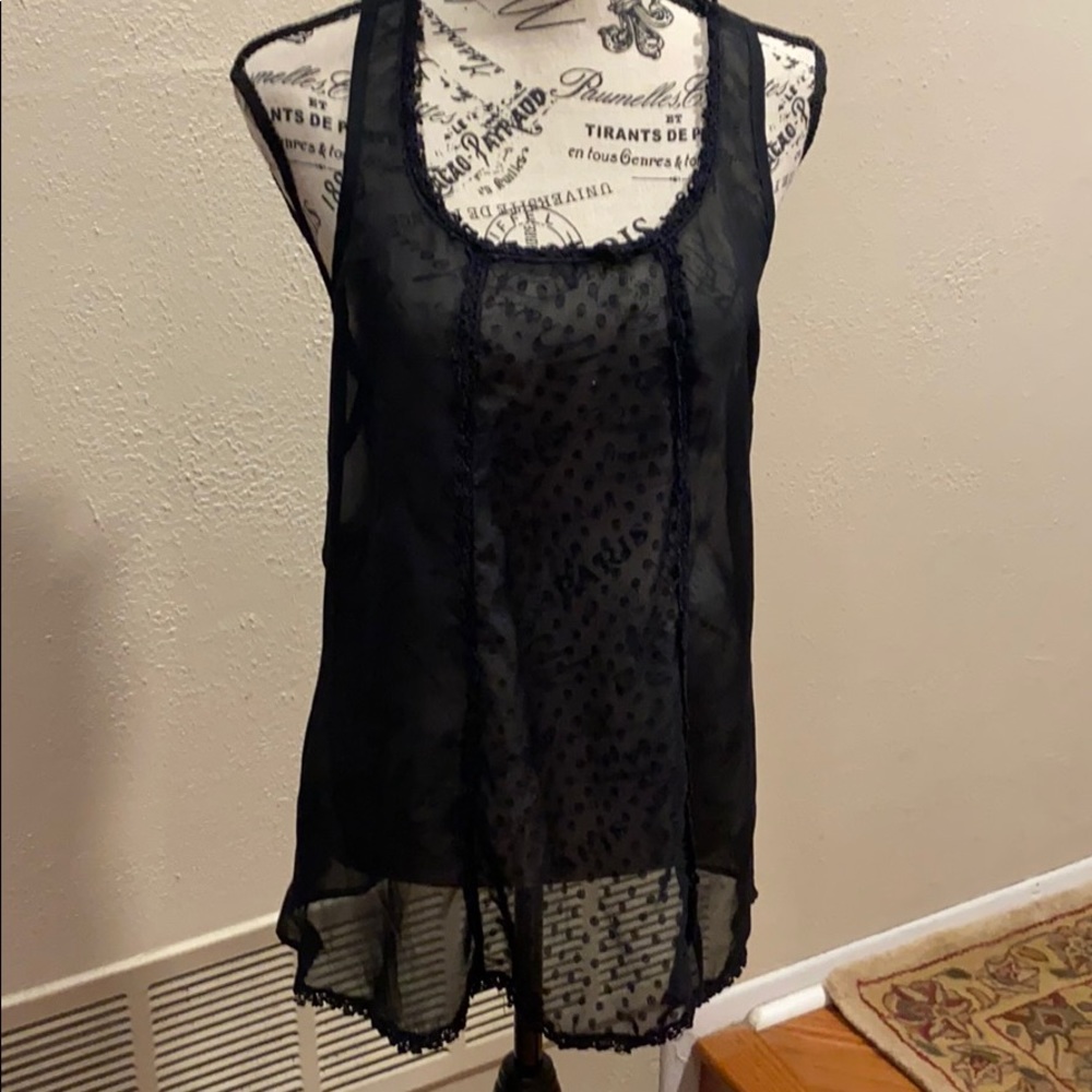 Love on a hanger size small black sheer top